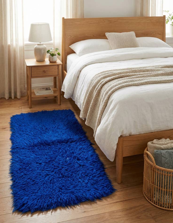 Detail image of 2' x 4'  Hand Knotted Moroccan Wool Runner Rug