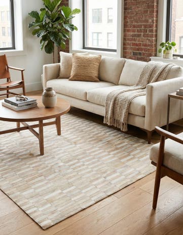 4' x 6' Cowhide Leather Rug