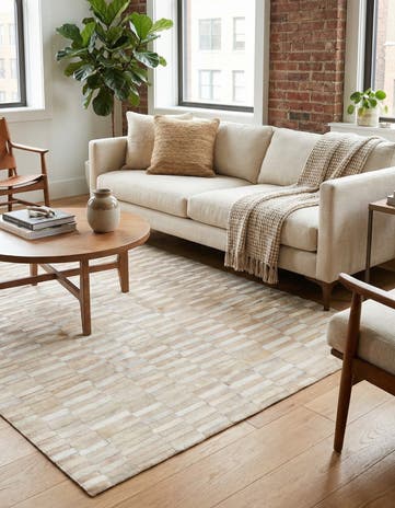 4' x 6' Cowhide Leather Rug