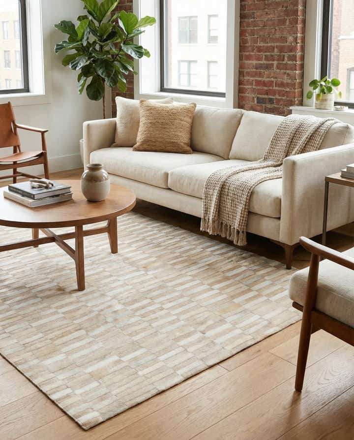 4' x 6' Cowhide Leather Rug