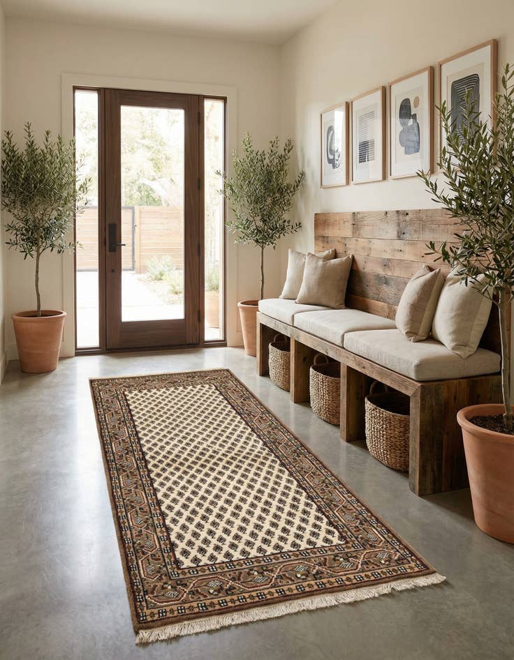 Detail image of 3' 1 x 5' 4  Hand Knotted Mir Wool Rug