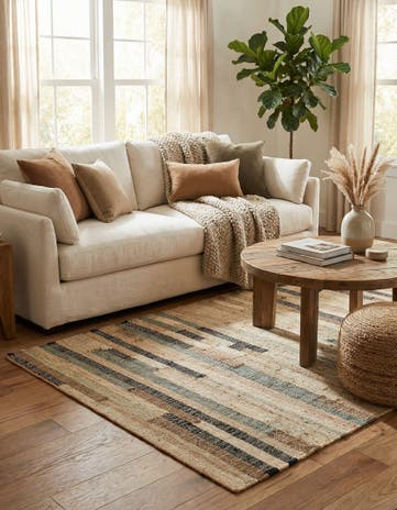 4' x 5' 8 Hand Woven Kala Handwoven Jute Rug