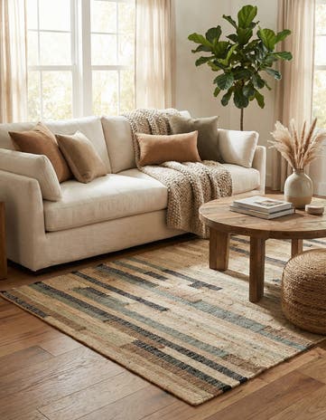 4' x 5' 8 Hand Woven Kala Handwoven Jute Rug
