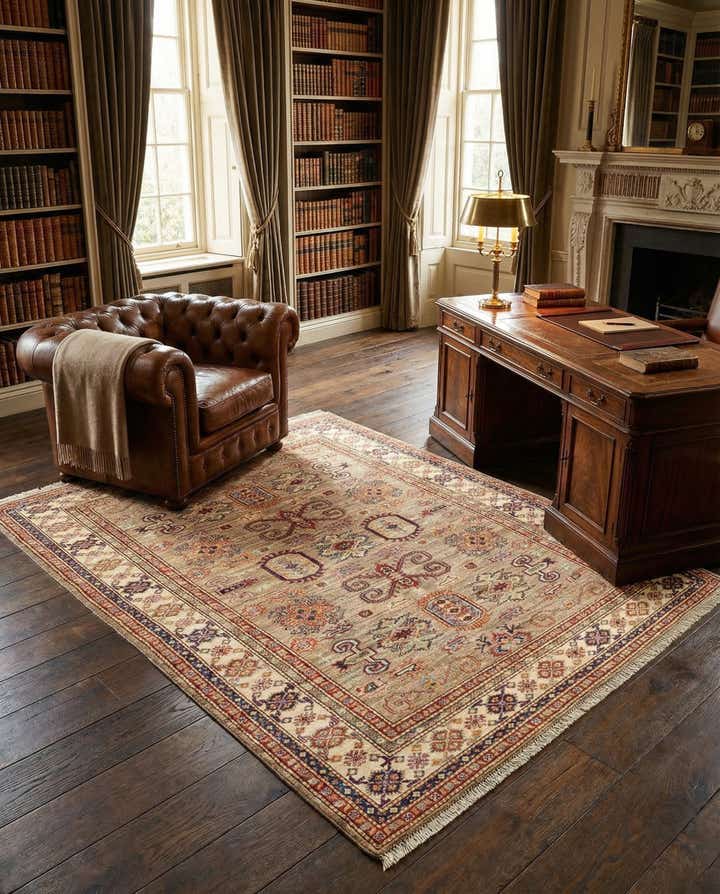 4' 10 x 6' 1 Kazak Wool Rug