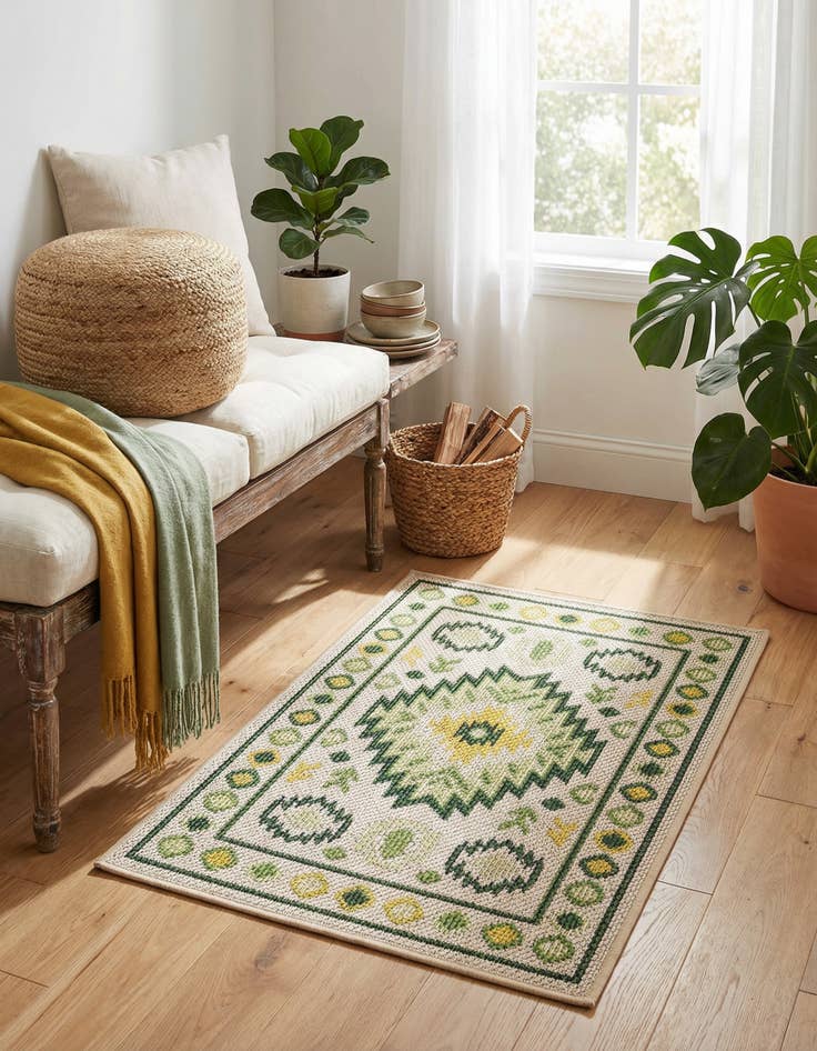 Detail image of 2' x 3'  Washable Baja Indoor / Outdoor Rug