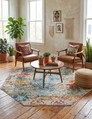 Cream Santiago Octagon Rug