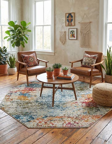 Cream Santiago Octagon Rug