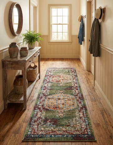 Fern Green Isabella Runner Rug