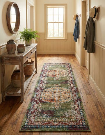 Fern Green Isabella Runner Rug