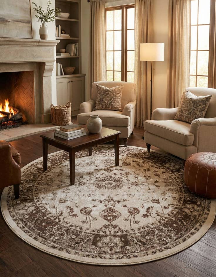 Detail image of 7' 10 x 7' 10 Himalaya Round Rug