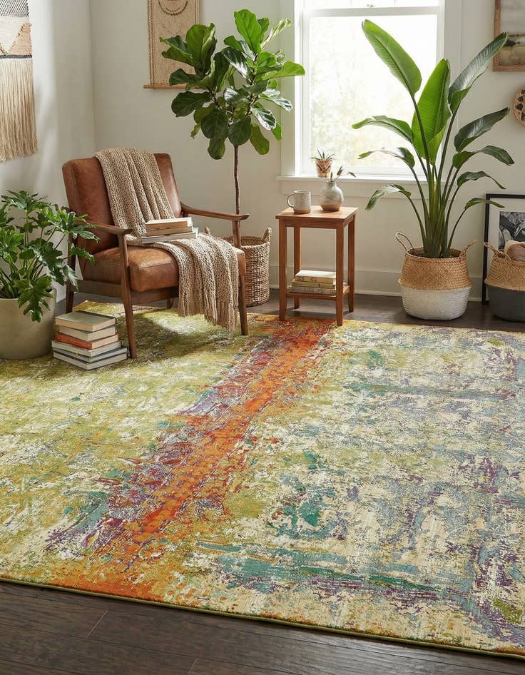 Detail image of 10' x 12' 2 Easy-Clean Modern Indoor / Outdoor Rug