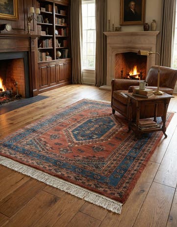 4' 1 x 6' Hand Knotted Bokhara Oriental Wool Rug