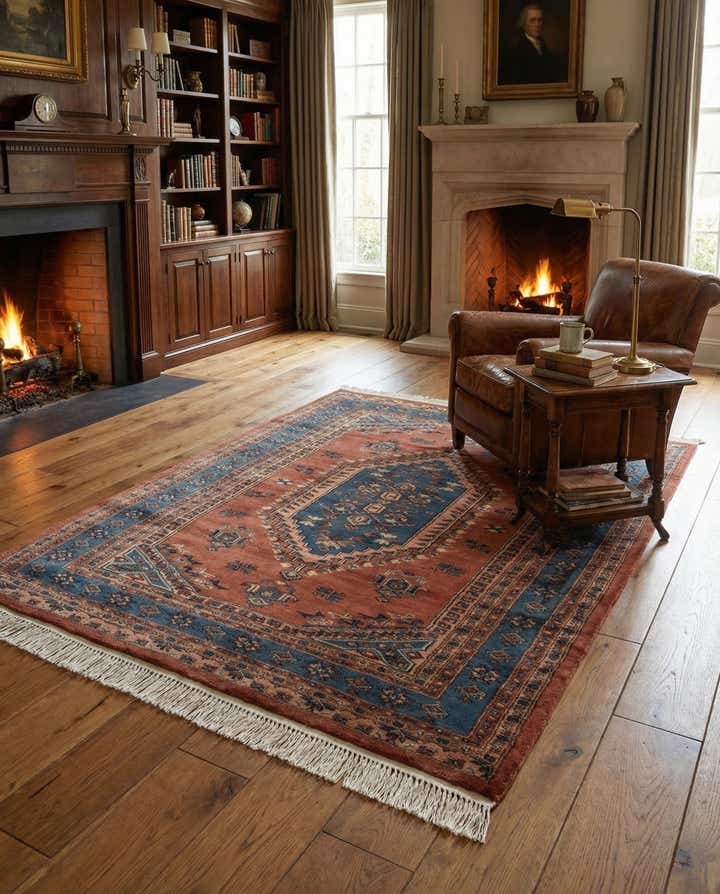 4' 1 x 6' Hand Knotted Bokhara Oriental Wool Rug