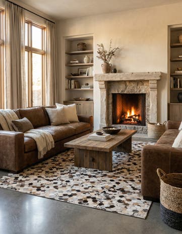 5' x 8' Cowhide Rug