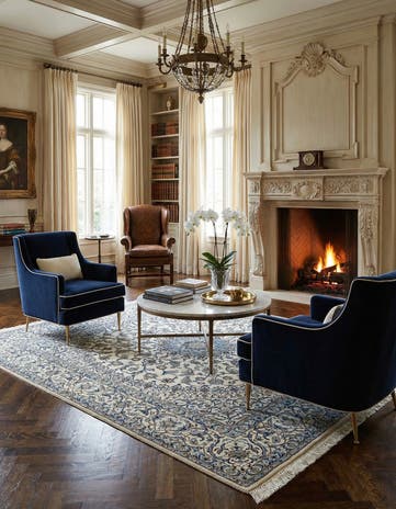 6' 8 x 6' 8 Hand Knotted Nain Rug