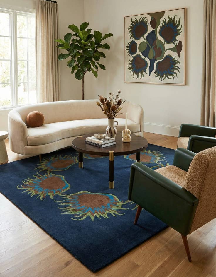 Detail image of 7' 5 x 7' 5 Luna Square Rug