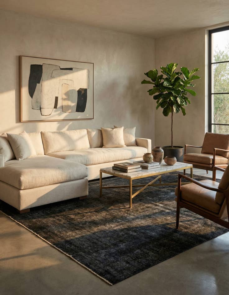 Detail image of 9' 7 x 12' 3  Hand Knotted Ultra Vintage Persian Wool Rug