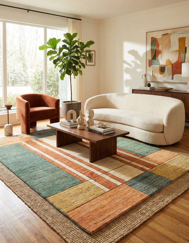 Detail image of 4' 11 x 6' 4 Juma Wool Rug