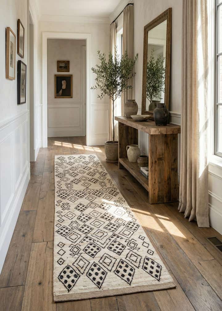 3' 4 x 15' 9 Hand Knotted Moroccan Wool Runner Rug