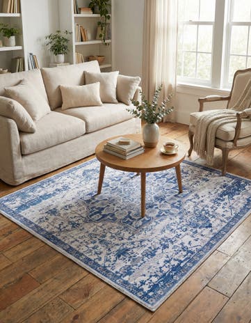 5' 3 x 5' 3 Washable Renaissance Square Rug