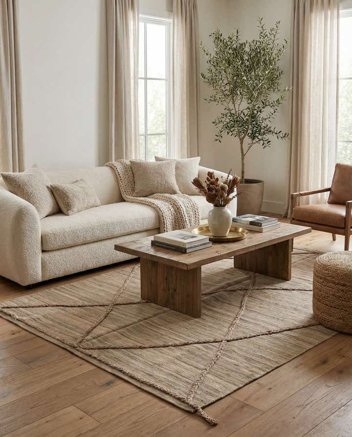 5' x 6' 6 Hand Woven Kilim Modern Wool Rug