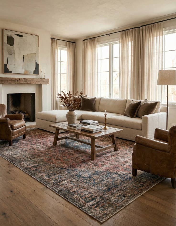 Detail image of  9' 1 x 12' 2  Hand Knotted Ultra Vintage Persian Wool Rug