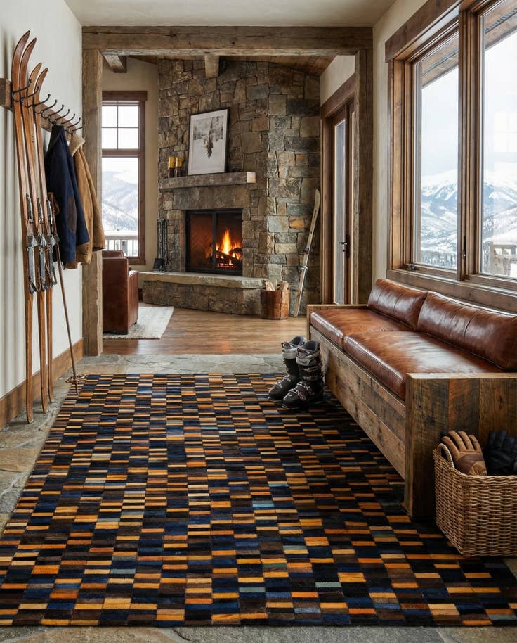 Detail image of 5' x 7' 11 Cowhide - Patchwork Rug