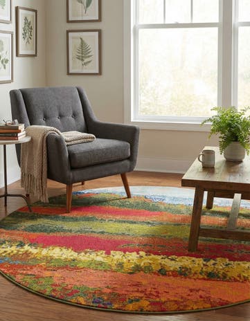 8' x 8' Washable Hyacinth Round Rug