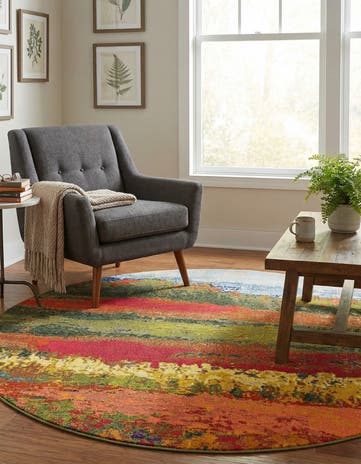 8' x 8' Washable Hyacinth Round Rug