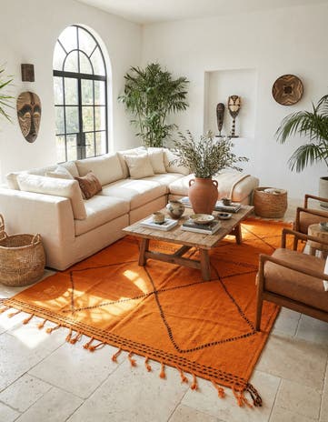 6' 5 x 9' 9 Hand Knotted Moroccan Wool Rug