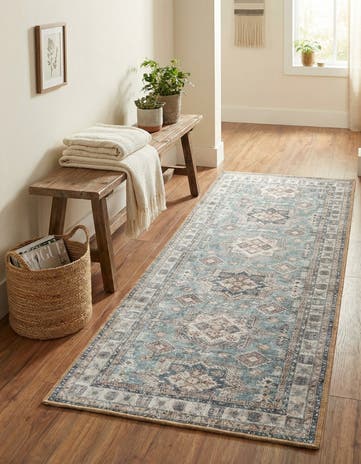 2' x 5' 1 Washable Timeless Runner Rug