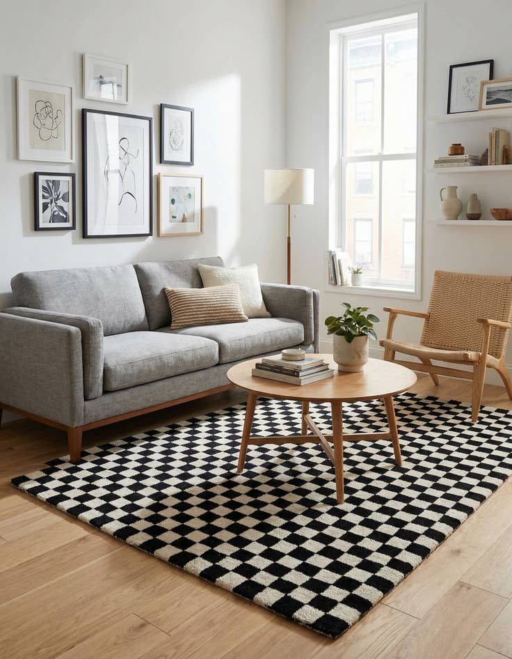 Detail image of 4' 1 x 6' 1 Hand Tufted Wool Rug