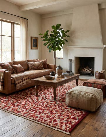 5' 11 x 7' 10 Hand Knotted Moroccan Wool Rug