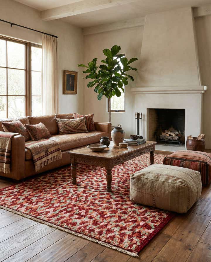 5' 11 x 7' 10 Hand Knotted Moroccan Wool Rug