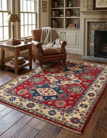 4' 1 x 6' 1 Hand Knotted Kazak Rug