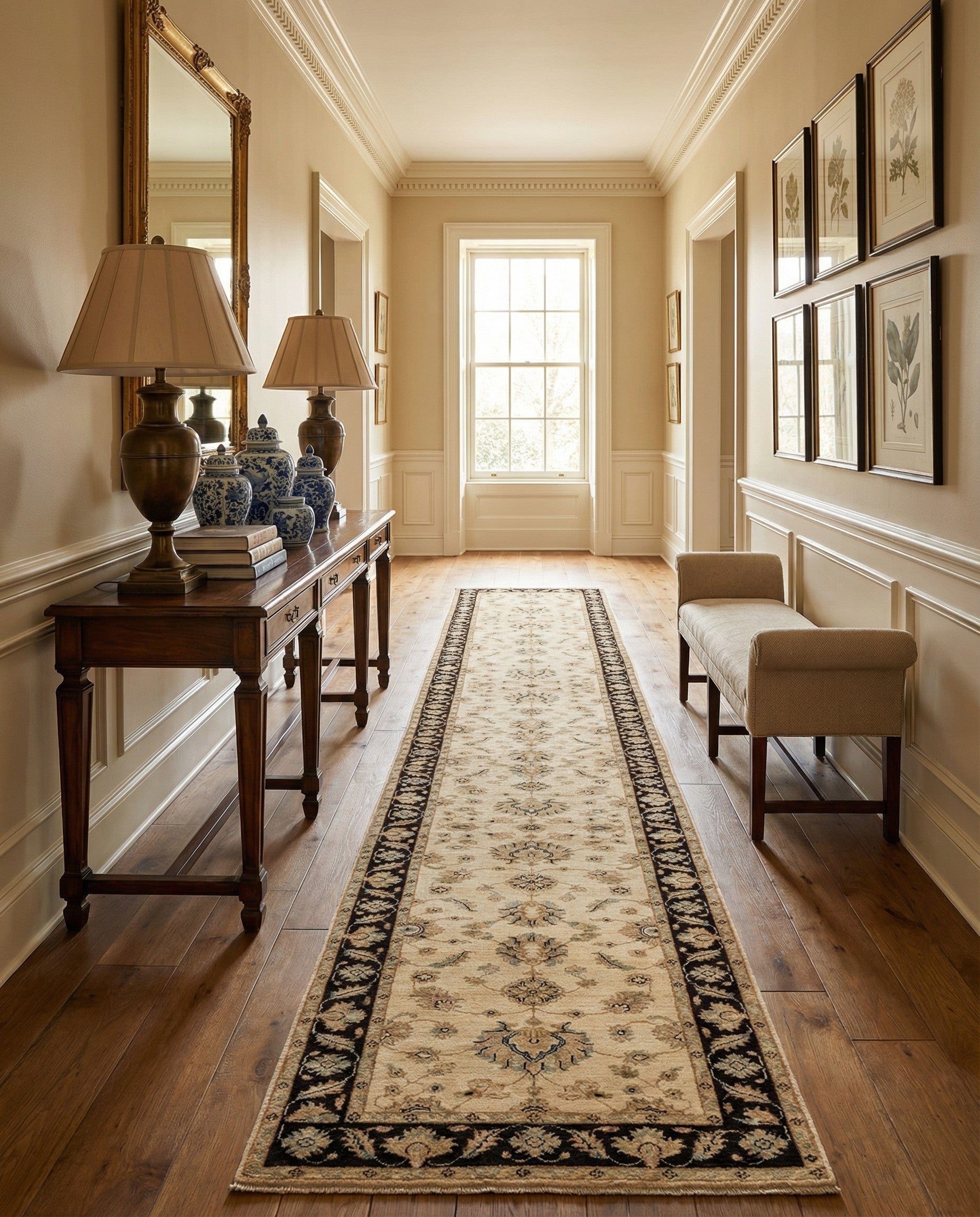  3' x 19' 4  Hand Knotted Peshawar Ziegler Runner Rug