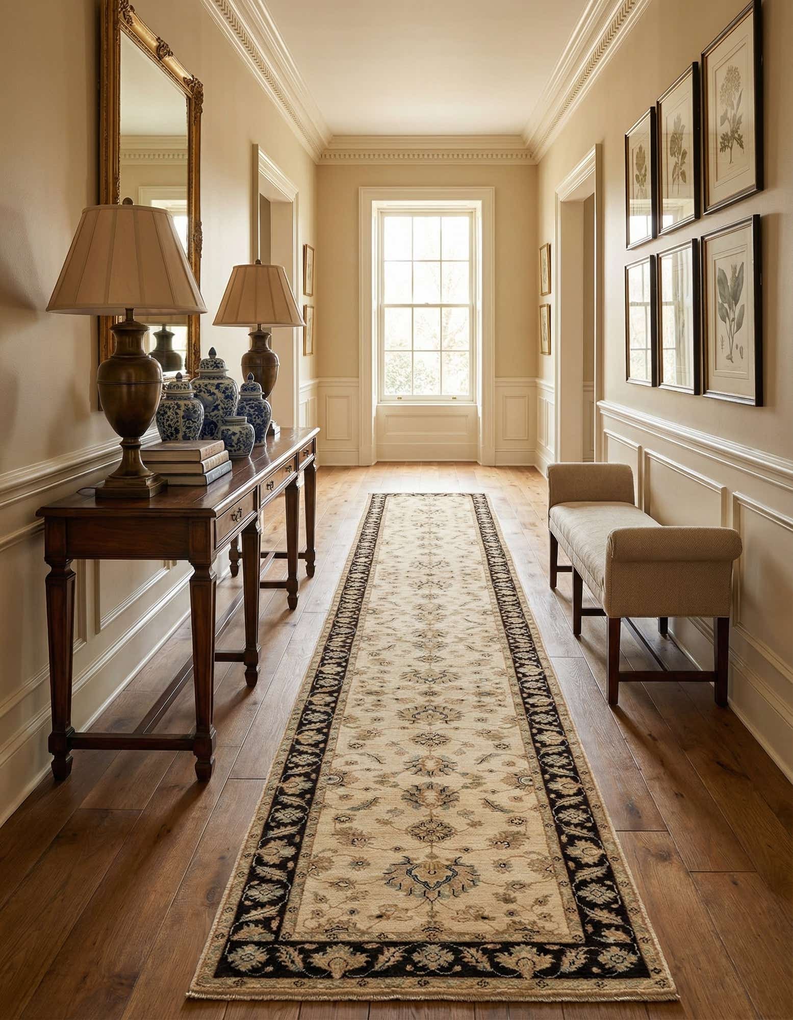 Primary image 3' x 19' 4  Hand Knotted Peshawar Ziegler Runner Rug