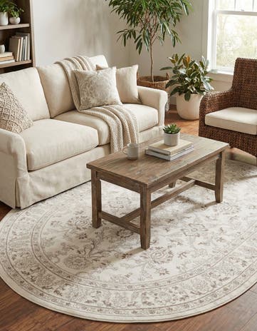 Ivory Charlotte Oval Rug