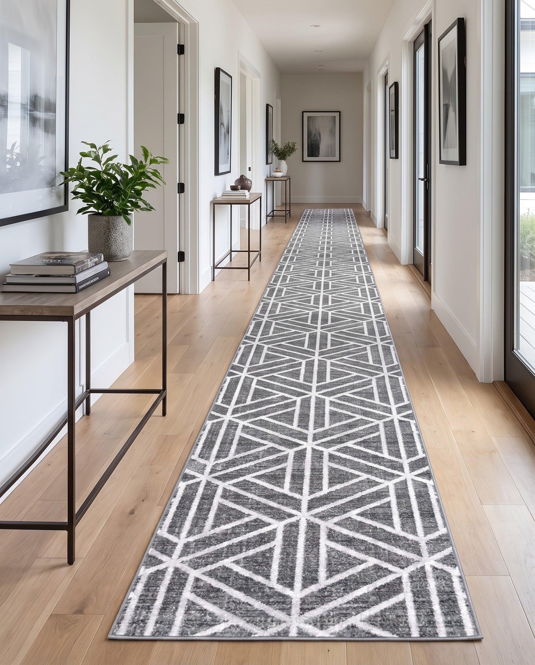 3' x 19' 8 Lattice Trellis Runner Rug