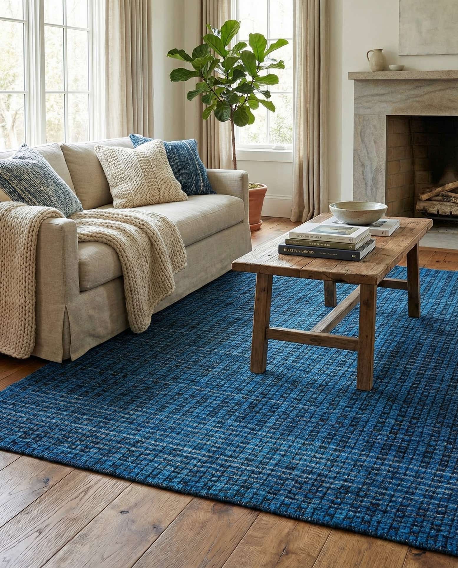 5' x 6' 4 Hand Knotted Darya Wool Rug