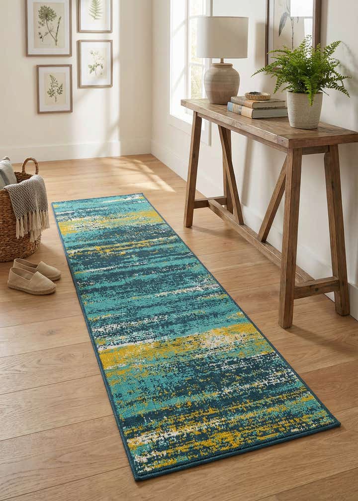 2' x 6' Easy-Clean Coastal Indoor / Outdoor Runner Rug
