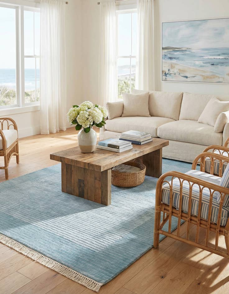 Detail image of 2' 7 x 5'  Hand Knotted Darya Wool Rug