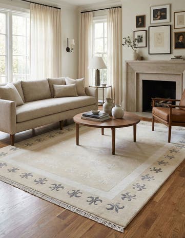 5' 7 x 7' 10 Hand Knotted Darya Wool Rug