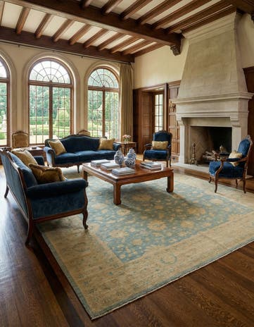 16' 4 x 25' 4 Hand Knotted Peshawar Ziegler Rug
