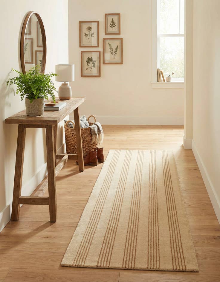 Detail image of 2' x 6' 1 Jill Zarin Striped Wool Runner Rug