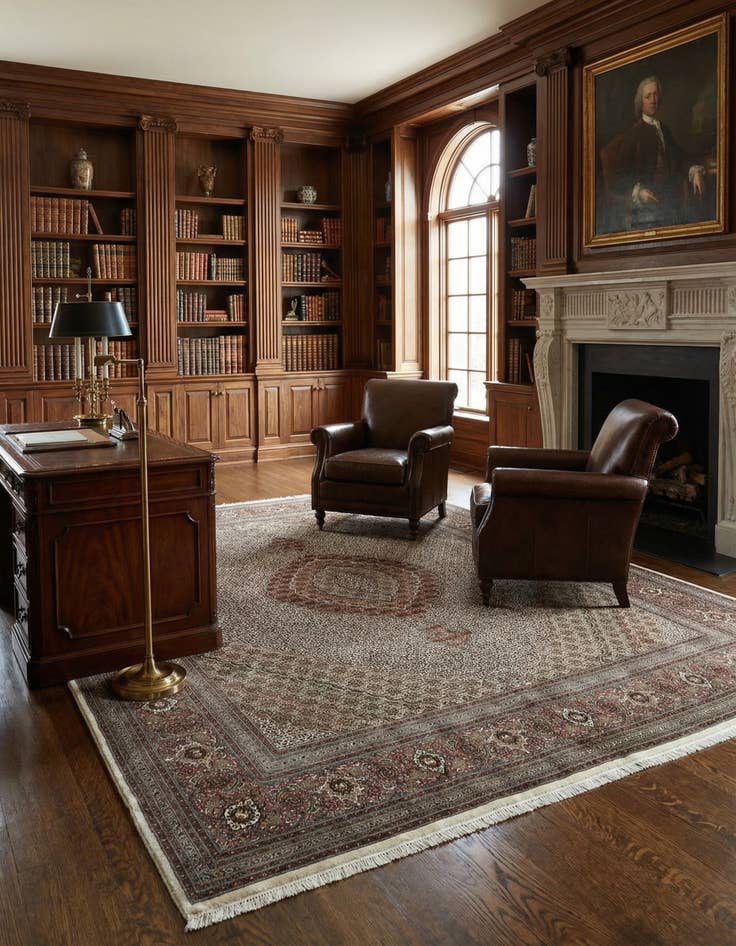 Detail image of  9' 10 x 11' 9 Tabriz Mahi Rug