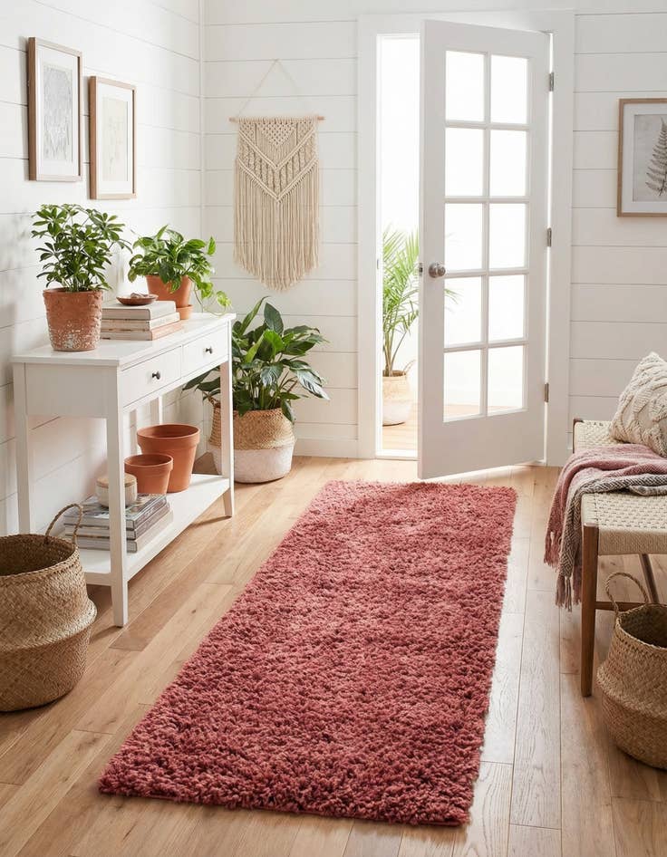 Detail image of 2' x 7' Zermatt Shag Runner Rug