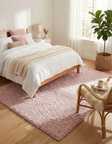8' x 10' Soft Solid Shag Rug