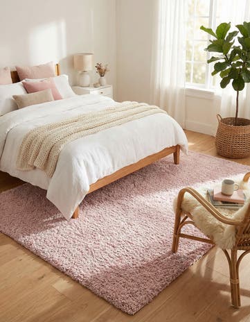 8' x 10' Soft Solid Shag Rug