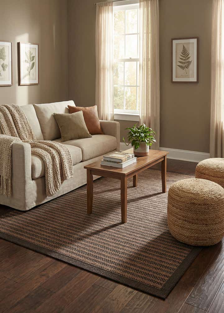7' x 10' Easy-Clean Border Indoor / Outdoor Rug